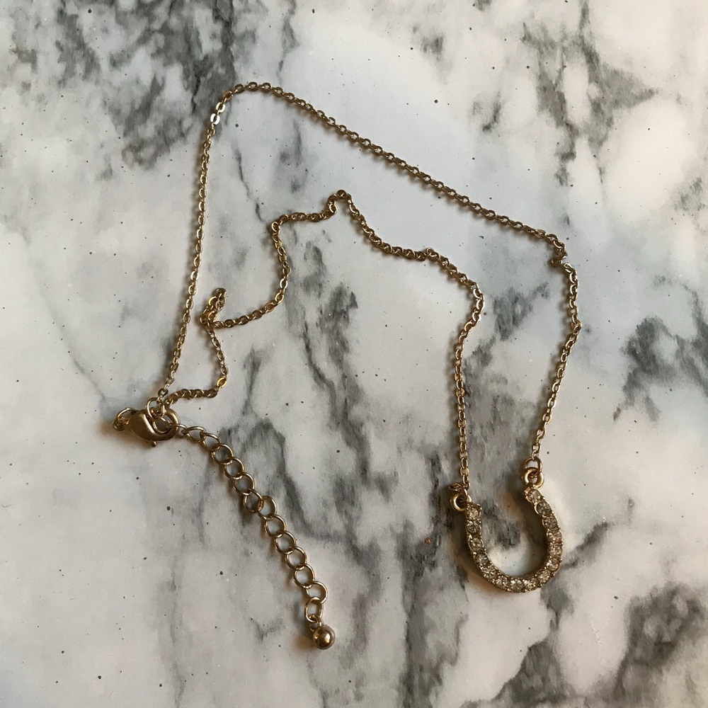 Rhinestone Horseshoe Necklace